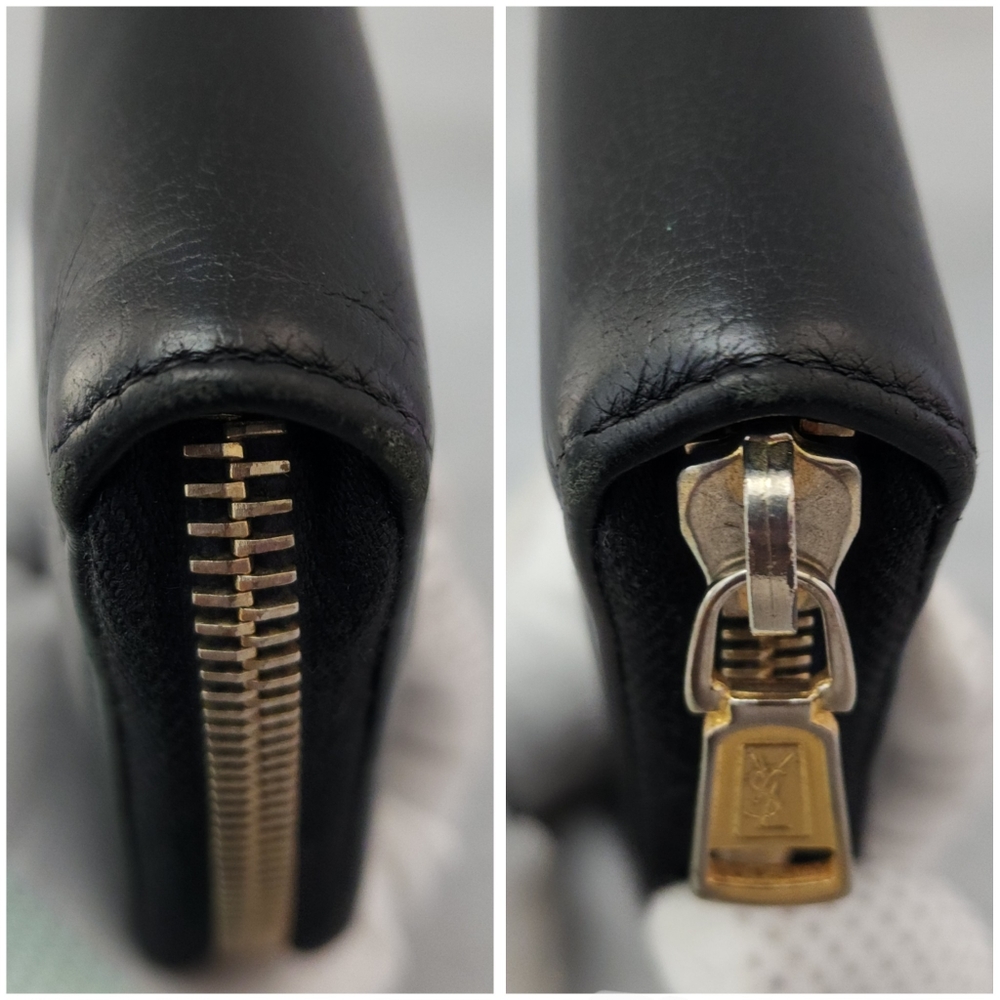 Auth YSL Yves Saint Laurent Zip Around Long Wallet - Picture 7 of 10